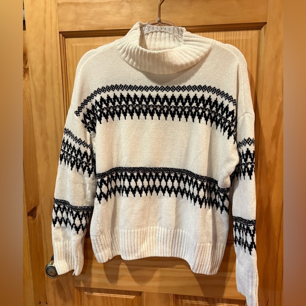 Christian Siriano New York Fair Isle Mock Neck Sweater women’s M